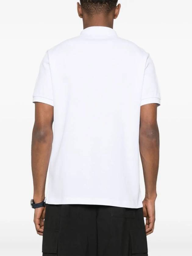 Compass Patch Short Sleeve Polo Shirt White - STONE ISLAND - BALAAN 4