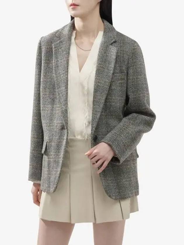 Charlene Single Breasted Wool Blazer Jacket Grey - ISABEL MARANT - BALAAN 2