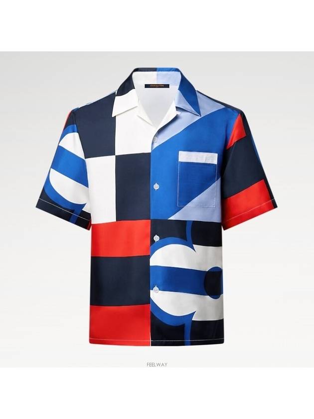 Printed Silk Short Sleeve Shirt - LOUIS VUITTON - BALAAN 6