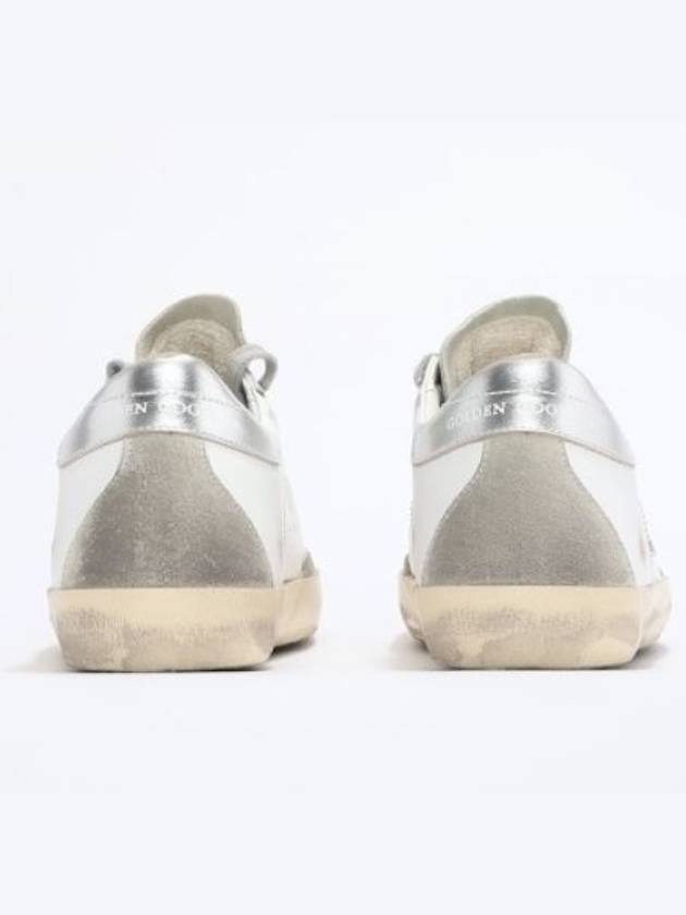 Women's Superstar Silver Heel Tab Pink Star Low Top Sneakers White - GOLDEN GOOSE - BALAAN 5