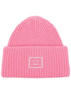 Face Applique Beanie Pink - ACNE STUDIOS - BALAAN 1