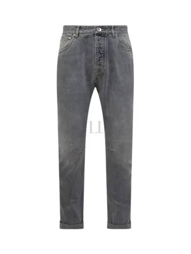 Straight Fit Five Pocket Jeans Grey - BRUNELLO CUCINELLI - BALAAN 2