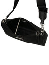 Triangle Logo Re-Nylon Saffiano Leather Shoulder Bag Black - PRADA - BALAAN 5