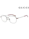 Eyewear Metal Square Frame Glasses Gray - GUCCI - BALAAN.