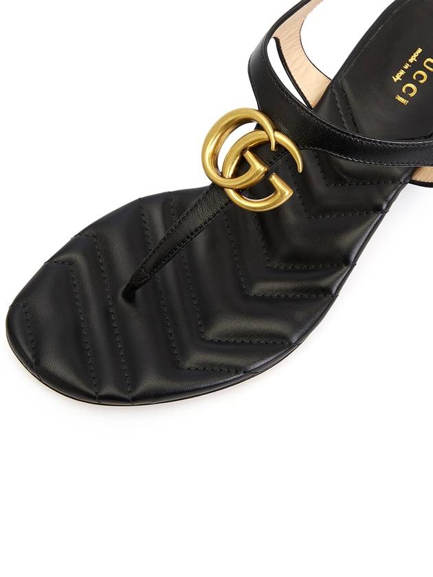 Women's Double G Sandals Black - GUCCI - BALAAN.