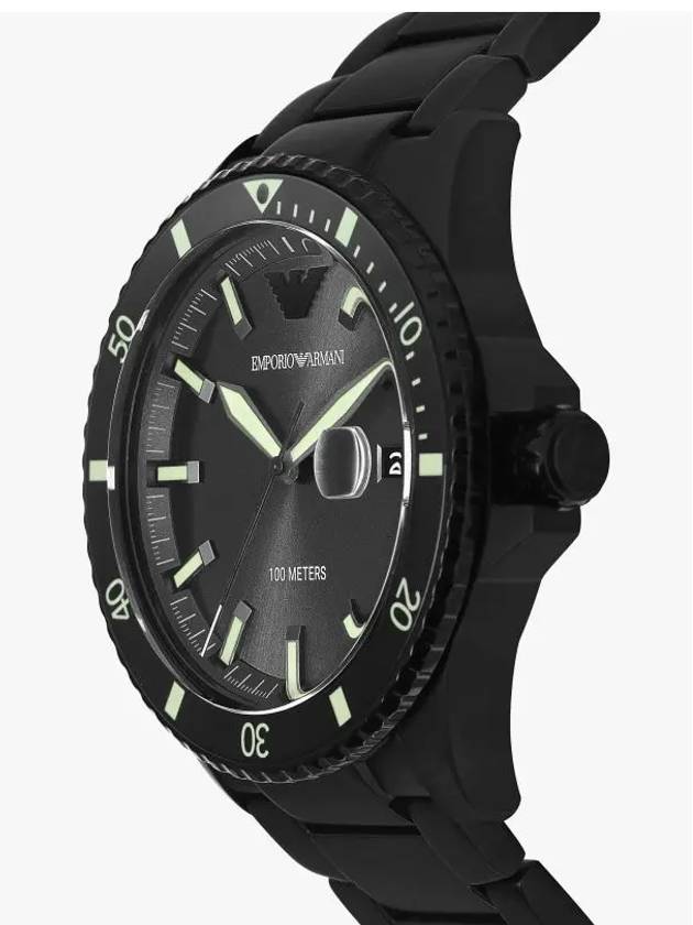 Men's Diver Quartz Metal Watch Black - EMPORIO ARMANI - BALAAN 4