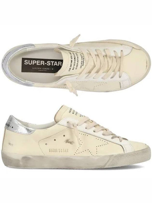 Superstar Leather Low Top Sneakers Silver Beige - GOLDEN GOOSE - BALAAN 2