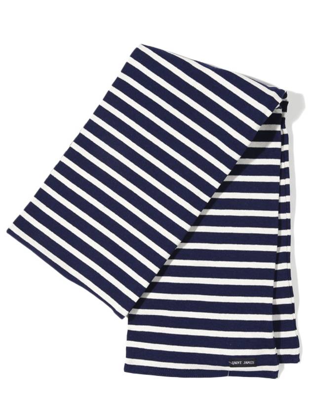 Striped Cotton Muffler Blue - SAINT JAMES - BALAAN.