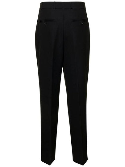 Black Double Pleated Tailored Trousers In Wool Blend Woman - TOTEME - BALAAN 2