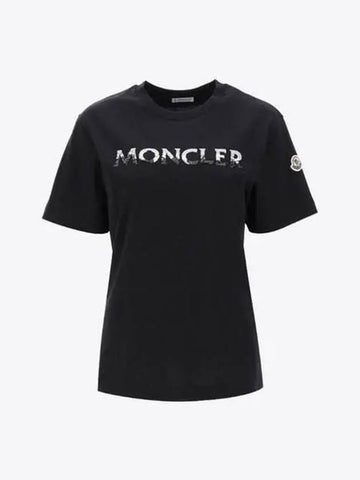 8C00028 829HP 999 Black Women’s Short Sleeve - MONCLER - BALAAN 1