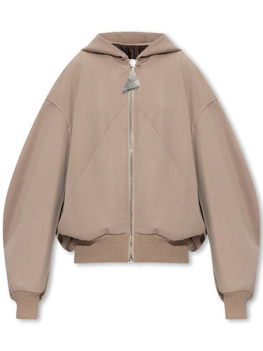 The Attico Wool Bomber Jacket, Women's, Beige - THE ATTICO - BALAAN 1