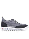 Flannel Clear Sole Low Top Sneakers Grey - THOM BROWNE - BALAAN 2