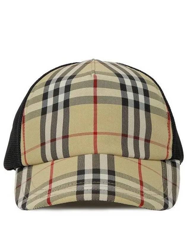 Check Mesh Ball Cap Beige - BURBERRY - BALAAN 2