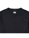 Embroidered Logo Cotton Short Sleeve T-Shirt Black - CP COMPANY - BALAAN 4