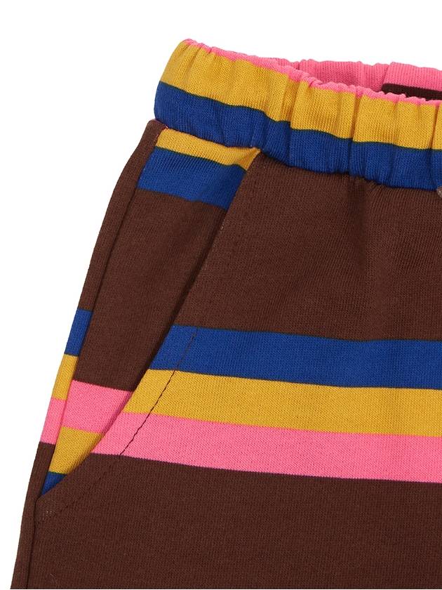 Kids Striped Shorts 2323011016 BROWN - MINI RODINI - BALAAN 5