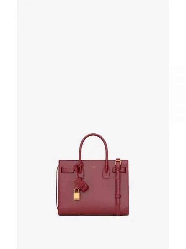 Sac De Jour Small Smooth Leather Baby Tote Bag Red - SAINT LAURENT - BALAAN 2