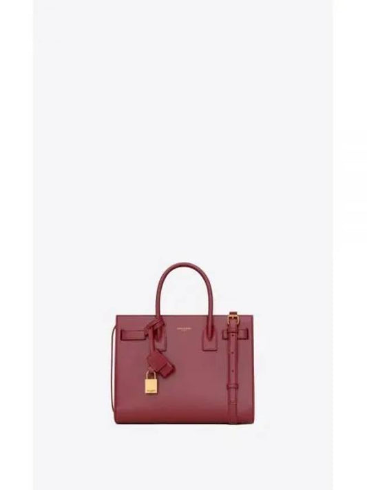 Sac De Jour Small Smooth Leather Baby Tote Bag Red - SAINT LAURENT - BALAAN 2