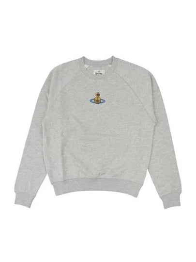 Embroidered Logo Cotton Sweatshirt Grey - VIVIENNE WESTWOOD - BALAAN 2