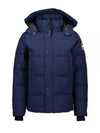 Wyndham Logo Patch Padding Navy - CANADA GOOSE - BALAAN 2