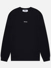 Micro Logo Print Sweatshirt Black - MSGM - BALAAN 2