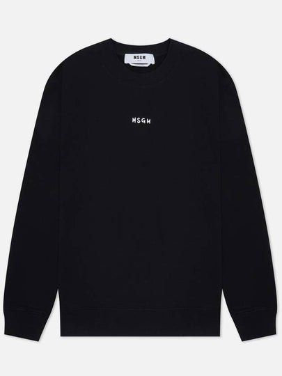 Micro Logo Print Sweatshirt Black - MSGM - BALAAN 2