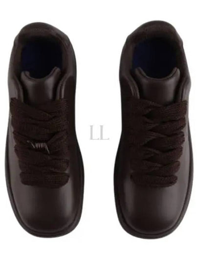 Leather Box Low Top Sneakers Brown - BURBERRY - BALAAN 2