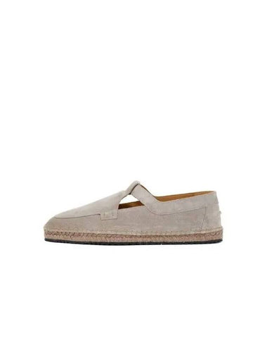 Men s Cutout Suede Espadrille Taupe 271403 - GIORGIO ARMANI - BALAAN 1