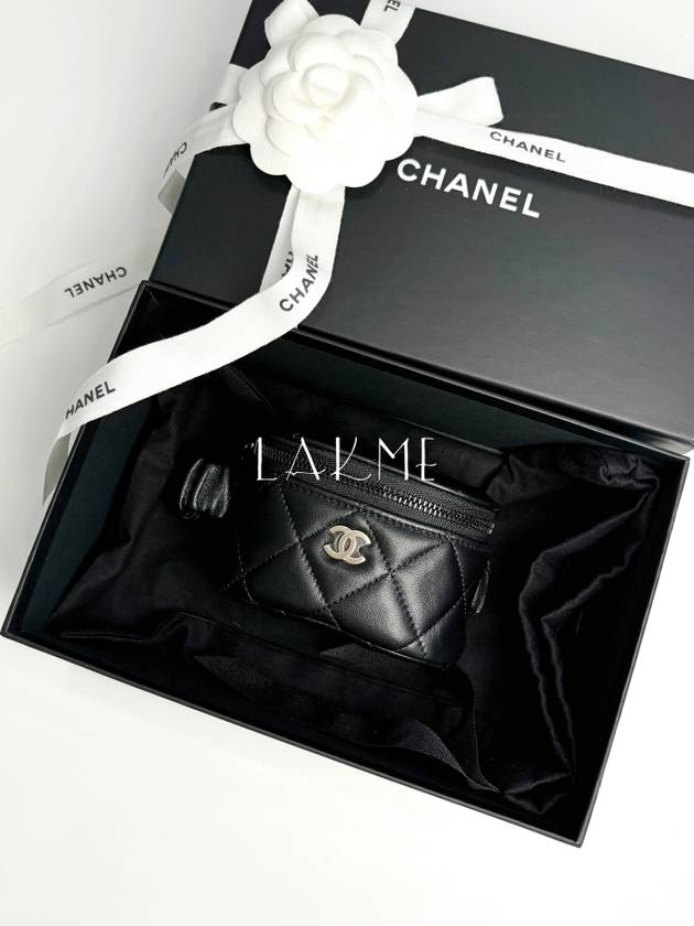 Banding Zipper CoinPerth Coin Card Women s Wallet Black AP2112 Lambskin Shamgol - CHANEL - BALAAN 6