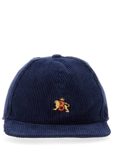 embroided logo corduroy ball cap navy - BARACUTA - BALAAN 1