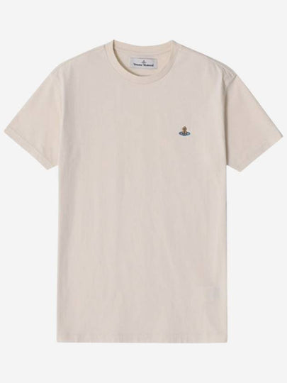 ORB Logo Cotton Short Sleeve T-Shirt Beige - VIVIENNE WESTWOOD - BALAAN 2