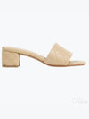 Amy Intrecciato Motif Leather Mule Heel Cane Sugar - BOTTEGA VENETA - BALAAN 2