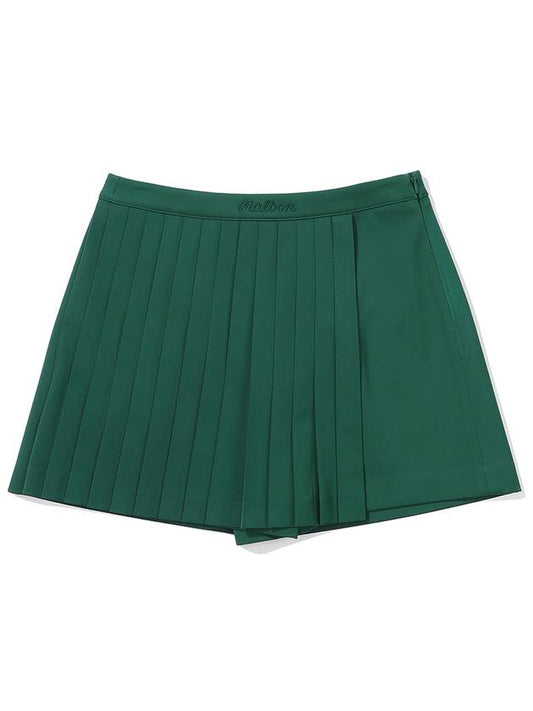 Pleated look shorts GREEN WOMAN - MALBON GOLF - BALAAN 1