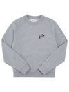 Oly Hot Dog Patch Vintage Cotton Sweatshirt Grey - MAISON KITSUNE - BALAAN 3