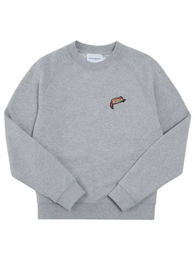 Oly Hot Dog Patch Vintage Cotton Sweatshirt Grey - MAISON KITSUNE - BALAAN 3