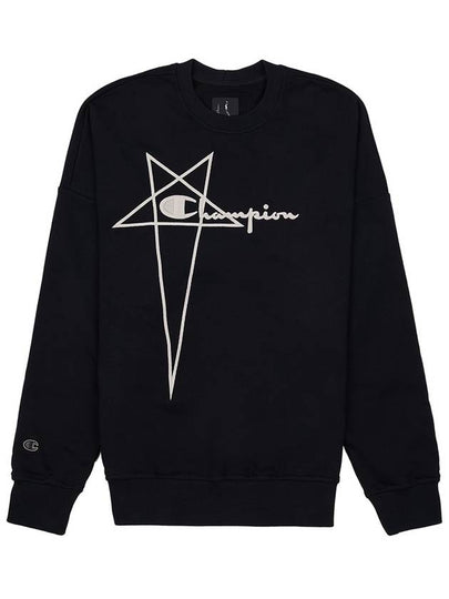 Champion Embroidered Logo Sweatshirt Black - RICK OWENS - BALAAN 2