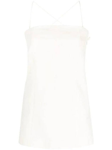 Slip Zip-Up Square Neck Sleeveless White - HELMUT LANG - BALAAN 1