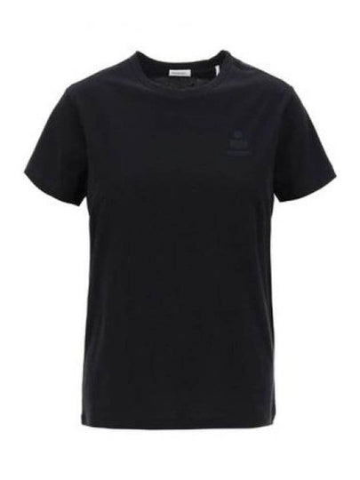 Aby Logo Short Sleeve T-Shirt Black - ISABEL MARANT - BALAAN 2