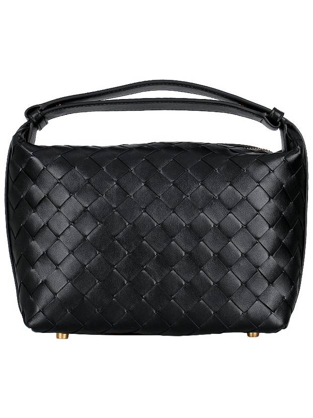 Intreciato Small Leather Tote Bag Black - BOTTEGA VENETA - BALAAN 2