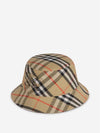 Check Cotton Blend Bucket Hat Beige - BURBERRY - BALAAN 2