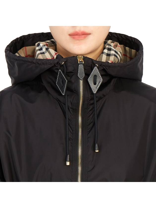 Nylon Lightweight Hooded Jacket Black - BURBERRY - BALAAN 8