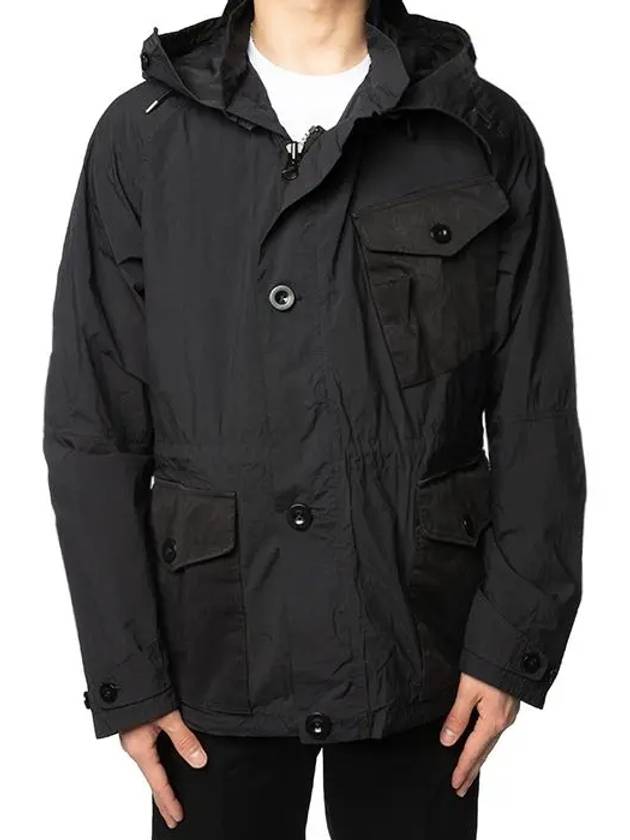 Mid-Layer Hooded Jacket Black - TEN C - BALAAN 4