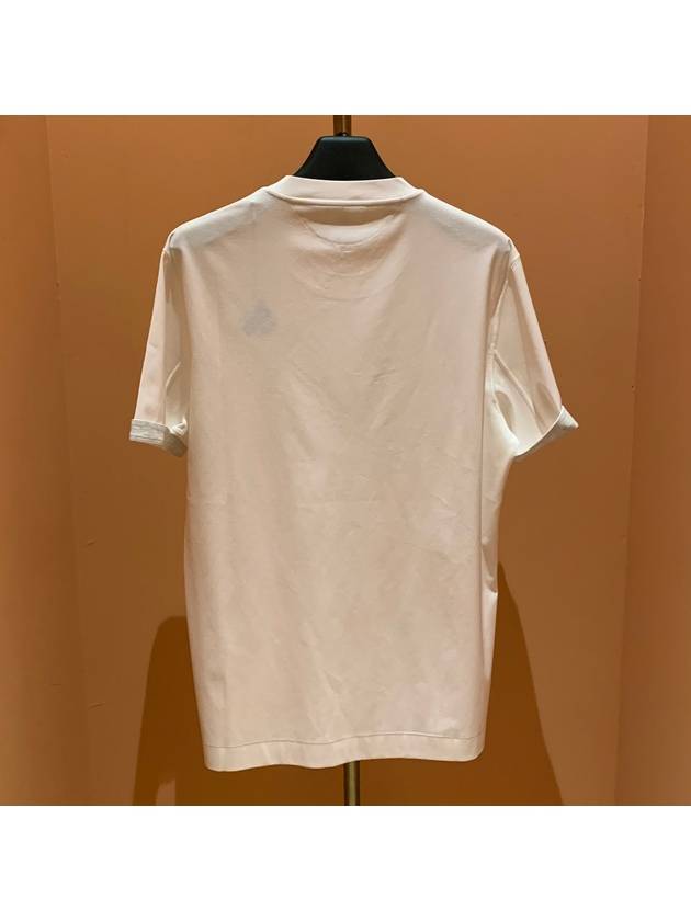 Slim Fit Logo Short Sleeve T-Shirt White - BRUNELLO CUCINELLI - BALAAN 5