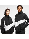 Big Swoosh Woven Windbreaker Black - NIKE - BALAAN 2