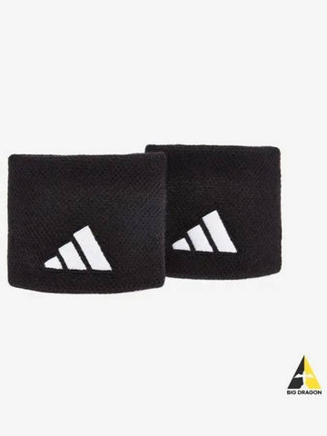 Tennis wrist band S BLACKBLACKwhite - ADIDAS - BALAAN 1