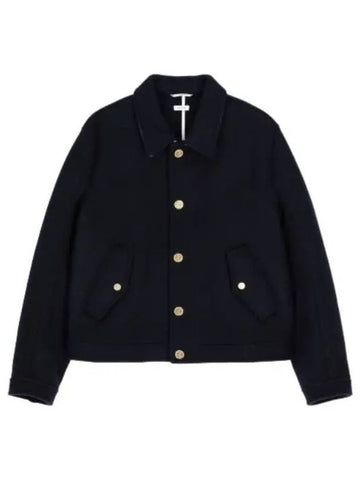 RWB Striped Shirt Jacket Navy Jumper - THOM BROWNE - BALAAN 1