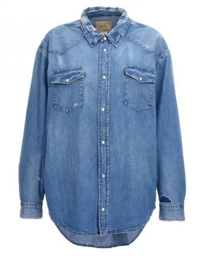 Denim Long Sleeve Shirt Blue - POLO RALPH LAUREN - BALAAN 2