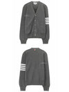 Milano Stitch 4-Bar Cardigan Medium Grey - THOM BROWNE - BALAAN 6