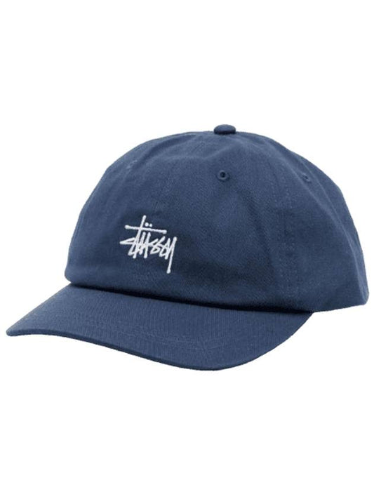 Basic Stock Low Pro Ball Cap Navy - STUSSY - BALAAN 1