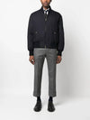 4 Bar Oversized Down Bomber Jacket Navy - THOM BROWNE - BALAAN 3