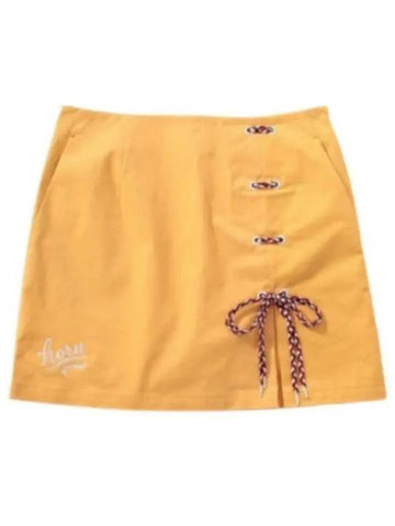 Golf Wear Women s Skirt HCW 2A AE05 MUSTARD - HORN GARMENT - BALAAN 1